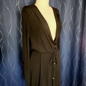 Diane Von Furstenberg Slinky Tassle Tie Dress